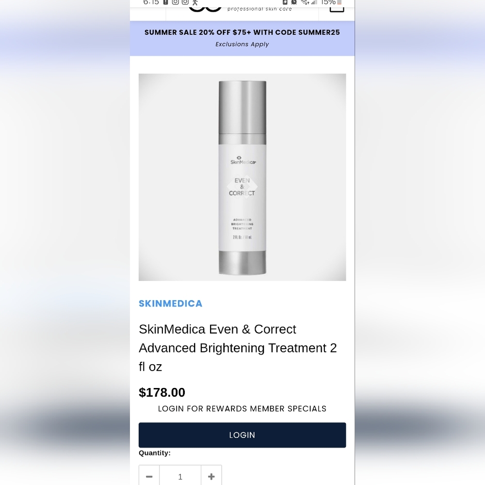 SkinMedica Even & Correct Advanced Brightening Treatment - White and Silver - Picture 4 of 4